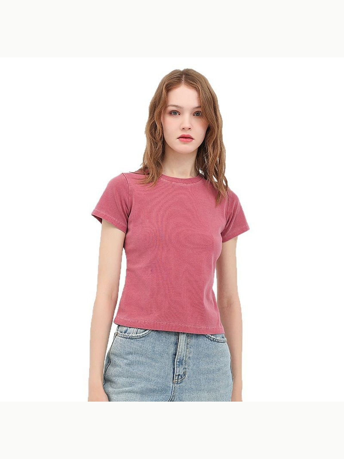 240 GSM Washed Cropped Baby T-Shirt